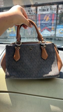 Michael Kors Signature Satchel Crossbody Purse Brown