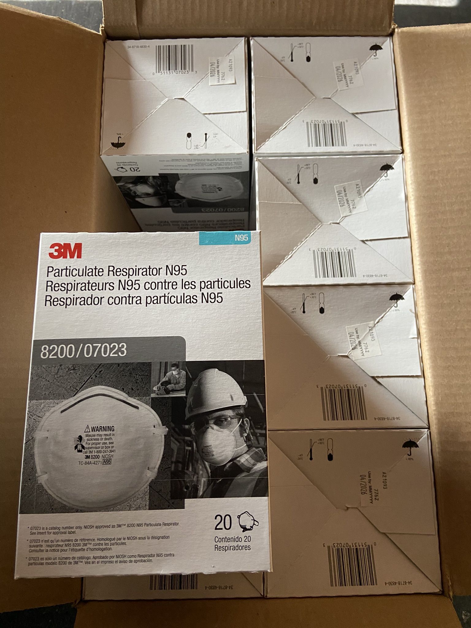 Construction Masks - ULINE - Lot Of 8 Boxes