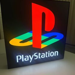 Retro-style PlayStation LED lightbox
