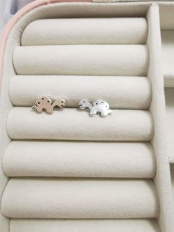 925 silver/plata turtle earrings