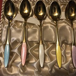 1940's Solid Sterling Silver Demitass Spoon Set