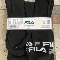 NWT FILA men’s crew socks 6 pairs 