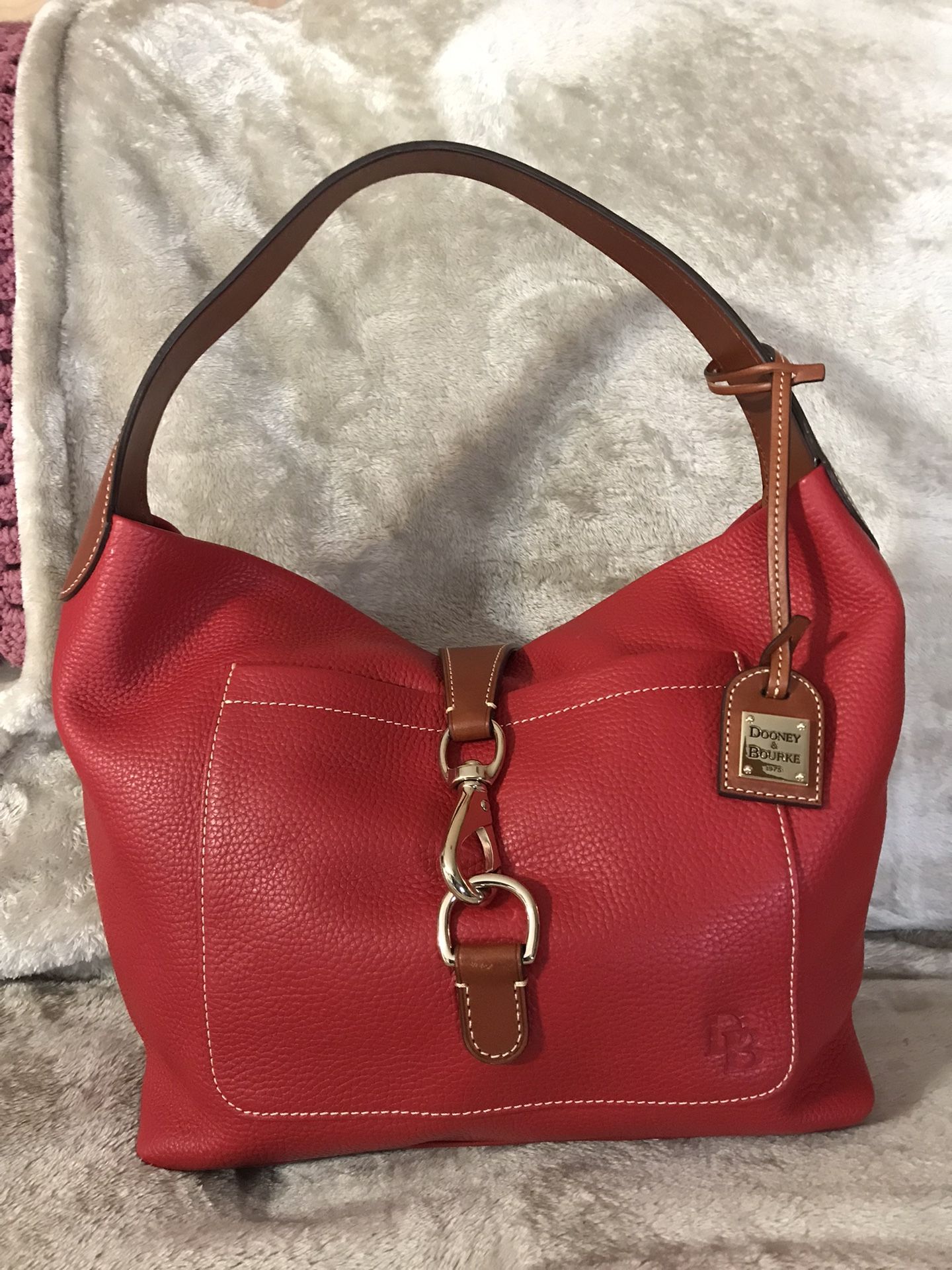 NWT D&B Red Gretchen Leather Tote