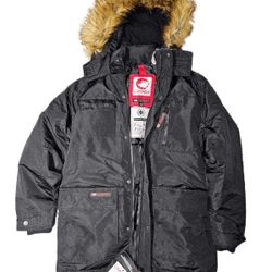 NEW Canada Weather Gear Men's Anoraks & Parkas Black Faux Fur Hooded