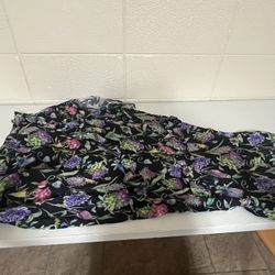 Misa Aurelia Dress Size S Black Floral Dress