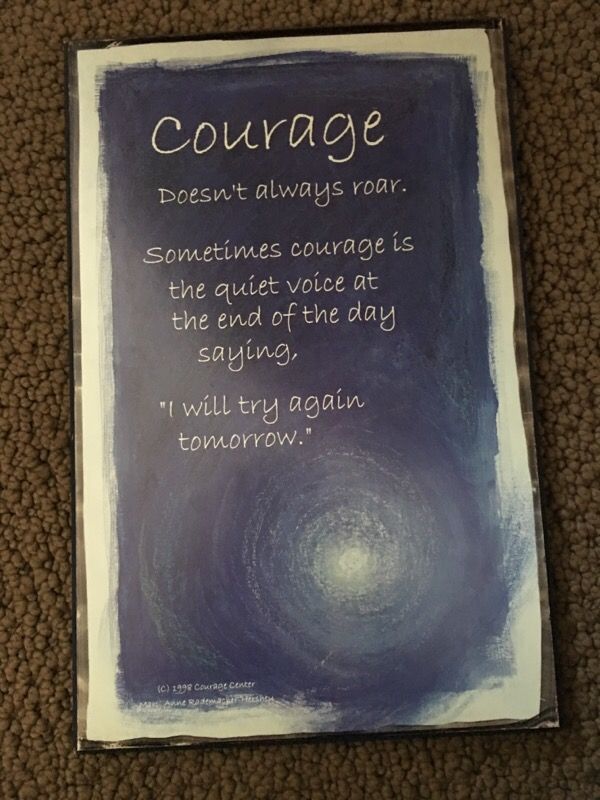 Courage wall decor