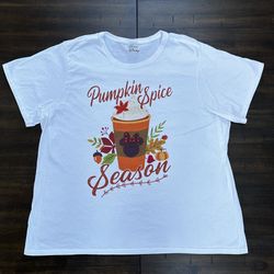 Disney Minnie Mouse Pumpkin Spice Season White T-Shirt – Men’s XXXL
