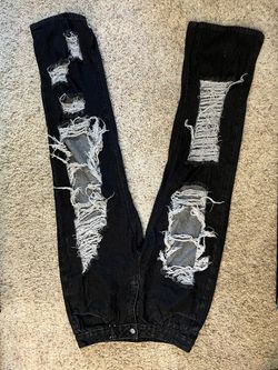 Black ripped jeans