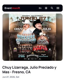 Chuy Lizarraga y Julio Preciado Tour Fresno