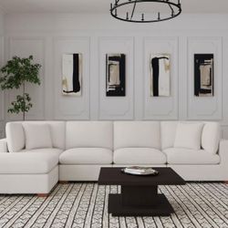 New Sectional Natural 5 PCs 