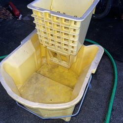 Industrial Mop Bucket With Wringer And Mop Handle