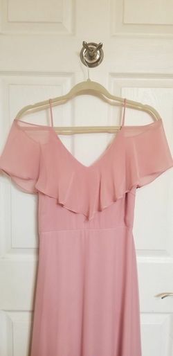 Blush Pink Formal Wedding Prom Dress Long Size S