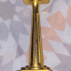 Miniature Clock Gold Plated Lamp Post Streetlight

