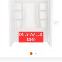 Delta Classic 500 60 in. W x 73.25 in. H x 32 in. D 3-Piece Direct-to- Stud Alcove Shower walls in High Gloss White w5375