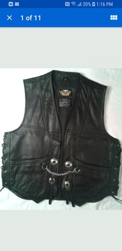 Harley Davidson Leather Vest sz. M