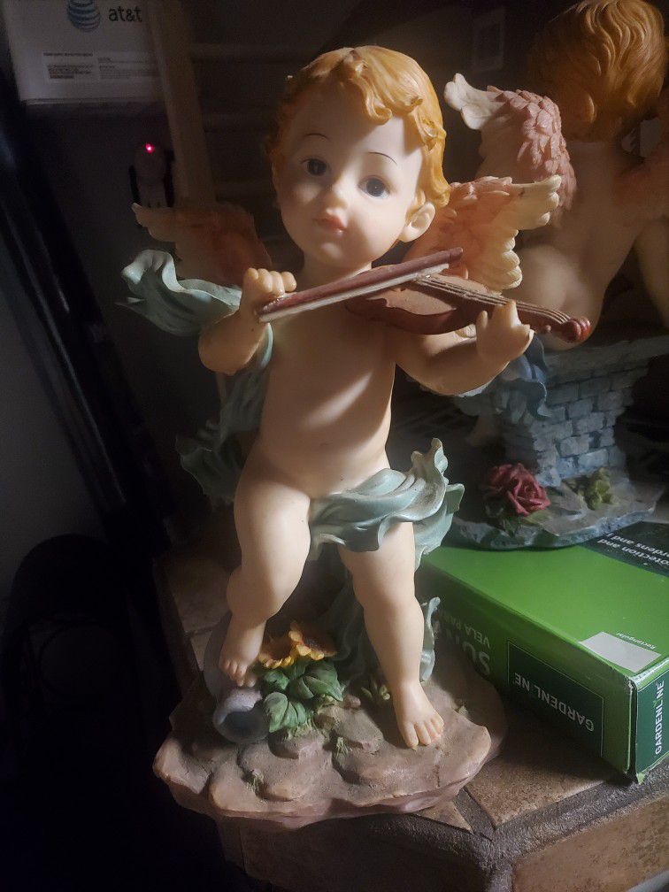 Original, Antique And Perfect Conditon Montefiore Baby Angel Statues!!!!
