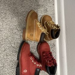 Timberlands boots size 5 Little kids..$45 each Both for $80 