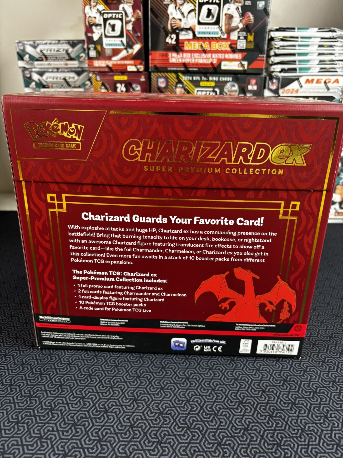 pokmon trading card game charizard ex super-premium collection TCG: Box  Pocket Treasures Coins and Collectables Bring that burning tenacity to life on your desk My son pulled these from