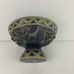 Brand New Navy Blue & Taupe safari theme bathroom soap dish