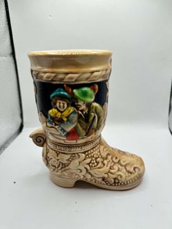 Vintage Ceramic Boot-shaped Beer Mug (das Stiefel)