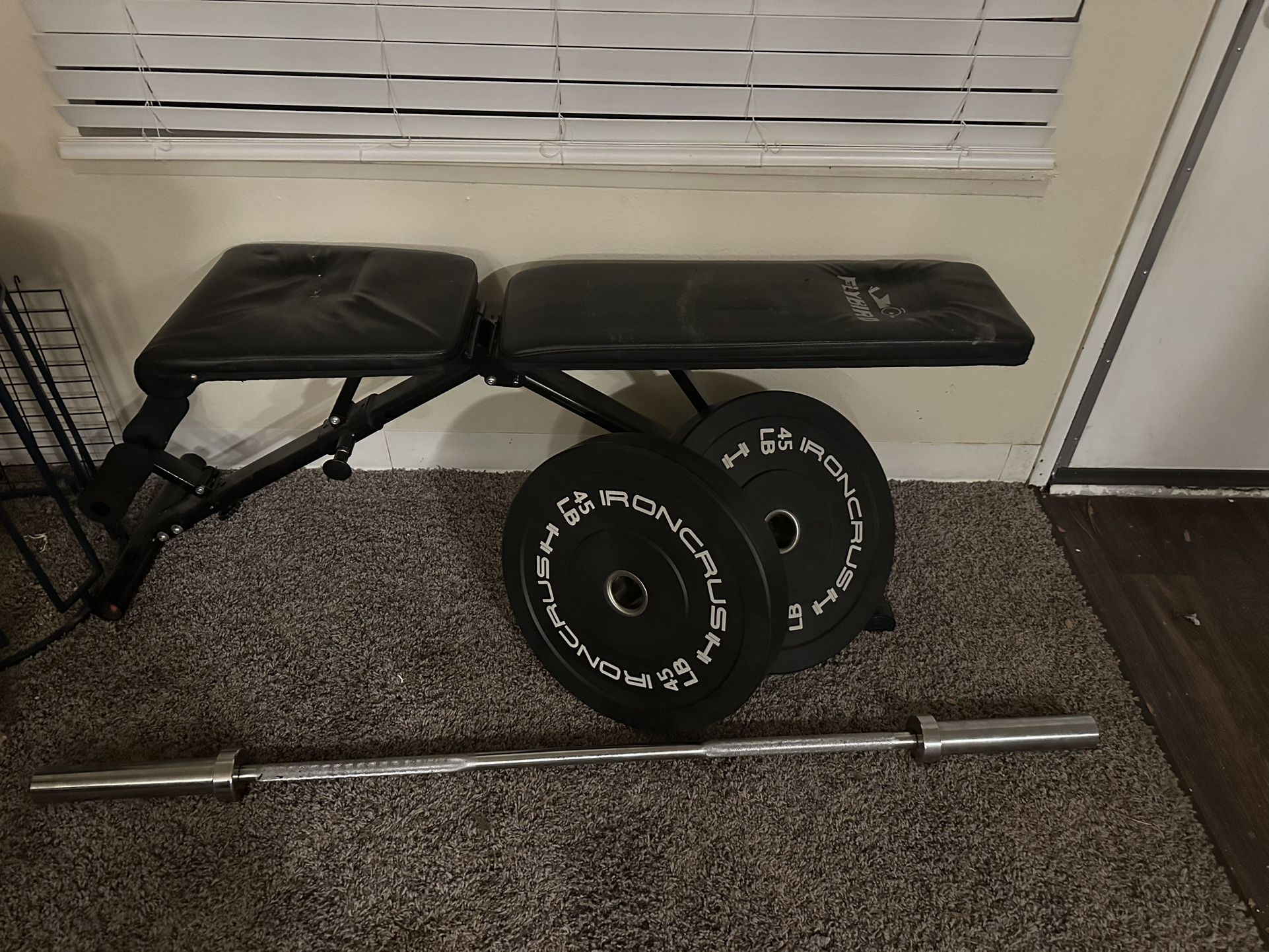 Bench + Bar & Weights