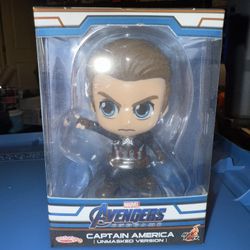 Marvel Hot Toys Cosbaby Avengers Endgame Captain America Unmasked