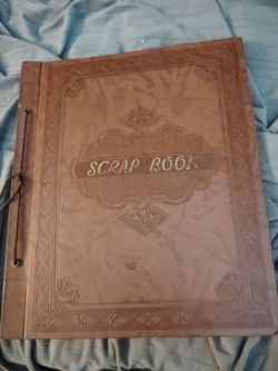 1940s leather scrap book with 15 blank pages