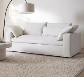 West Elm Harmony 85” Sleeper Sofa / Couch – Twill Alabaster (White) – $795