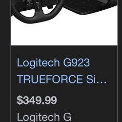 Logitech G923 Sim Racing Wheel
