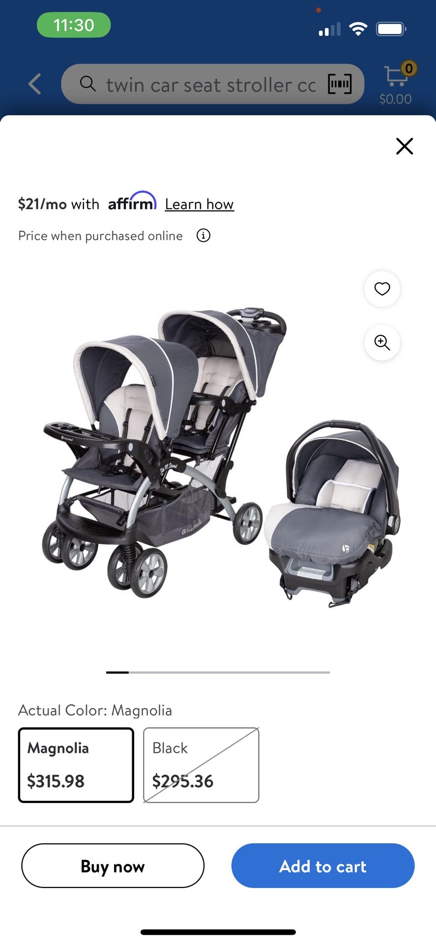 Babytrend Twin Stroller Car Seat