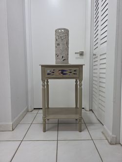 Set of 2 Gray Wood Accent Night Stand