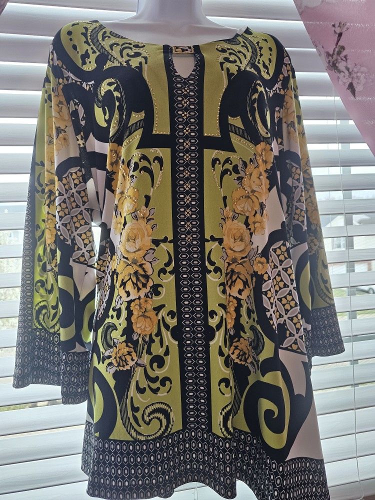$25.00 - Women Blouse By JM COLLECTION  - Size XL/Like New Condition!