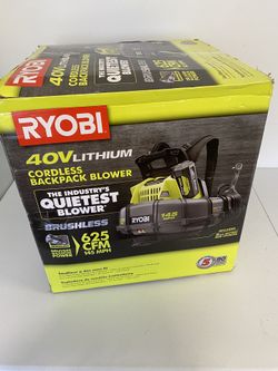 RYOBI 145 MPH 625 CFM 40-Volt Lithium-Ion Cordless Backpack Blower 5 Ah Battery and Charger Included