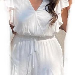 White Romper For Girls