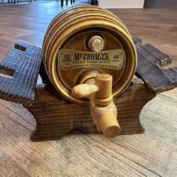 Vintage McCormick Missouri Whiskey Decanter Jug Barrel Straight Bourbon 1968