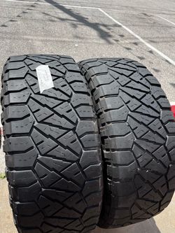 2 USED LT 371250R22 NITTO RIDGE GRAPPLER All Terrain tire for $140 PICKED UP or $200 installed and balance. 37x12.50R22 37 12.50 22 37/1250/22 37/12.
