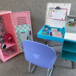 American Girl School Desk & Locker Playset