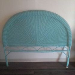 Vintage Wicker Headboard 