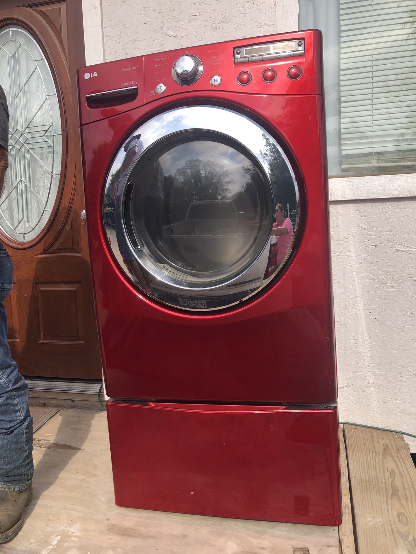 Red LG Washer And Dryer 