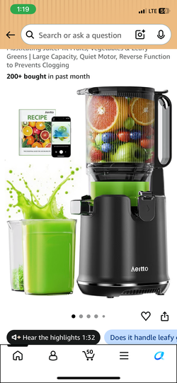 Aietto juicer jet black