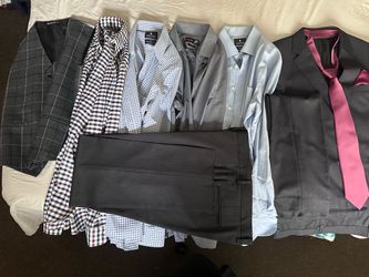 Men's Dress Clothing Lot – Suit, Shirts & Tie