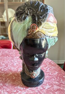 1950s Chalkware Head Vase