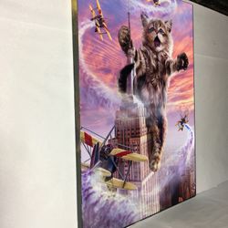 Canvas wall decoration 30”x42”. Brand new we can make it in different sizes, from 4.5”x4.5” to 30”x66”, Wood frame and sprayed with glossy clear coat