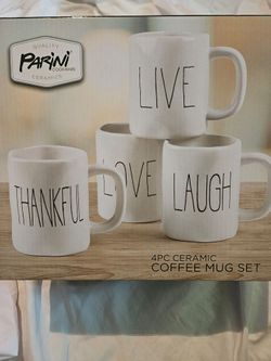 PARINI 4 PC CERAMIC COFFEE MUG SET