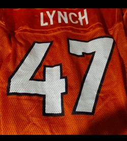 Lynch #47 Orange Football Jersey