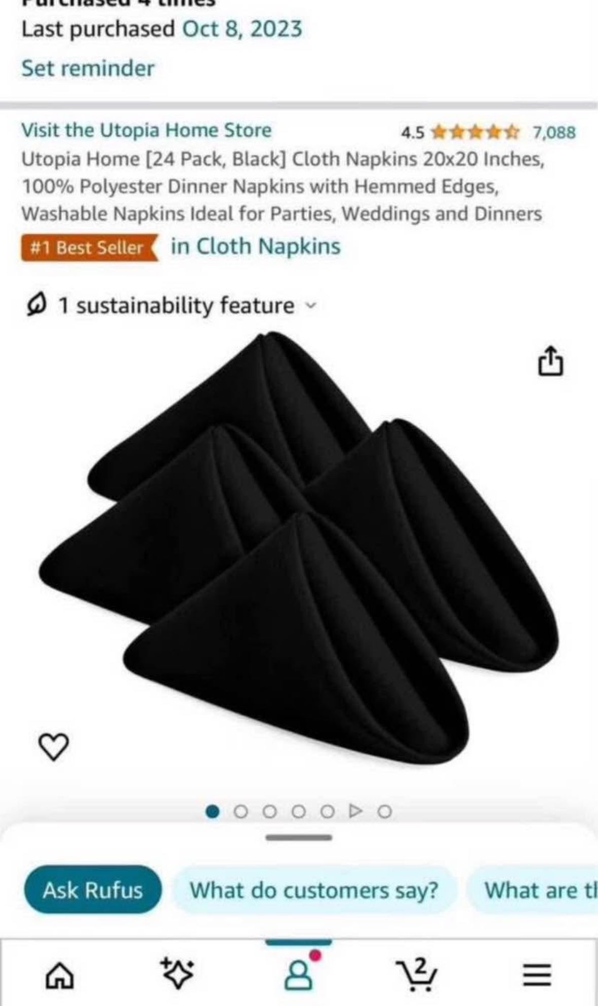 Black Cloth Napkins