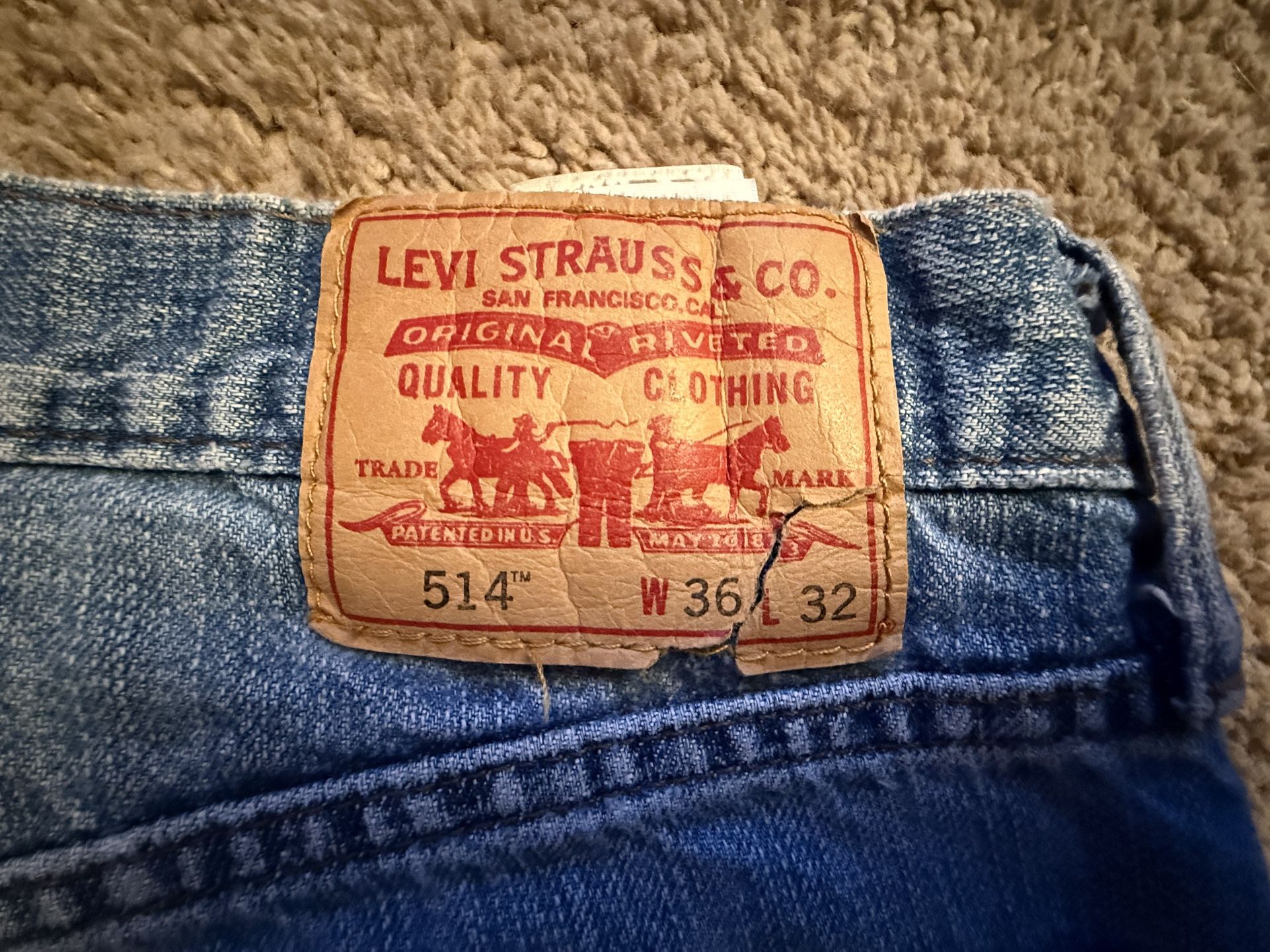 Men's Levi 514 Light Blue Jeans W36 L32