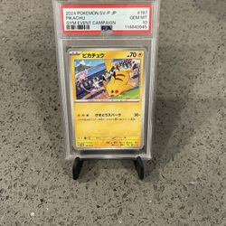 PSA 10 Pikachu 197/SV-P 2024 Gym Event Campaign Promo Japanese Pokemon Card GEM 