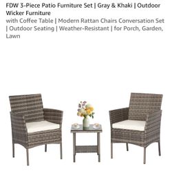 Patio Set - 3 Piece. Must be gone by 5 pm!