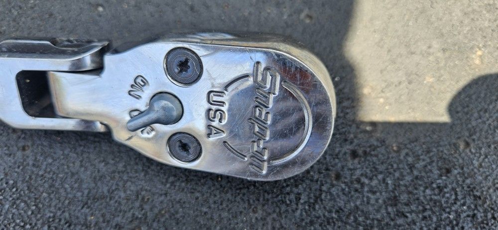 Snap-on Slf80a Long Handle 1/2 Drive Flex Head Ratchet Wrench Chrome 1/2”
